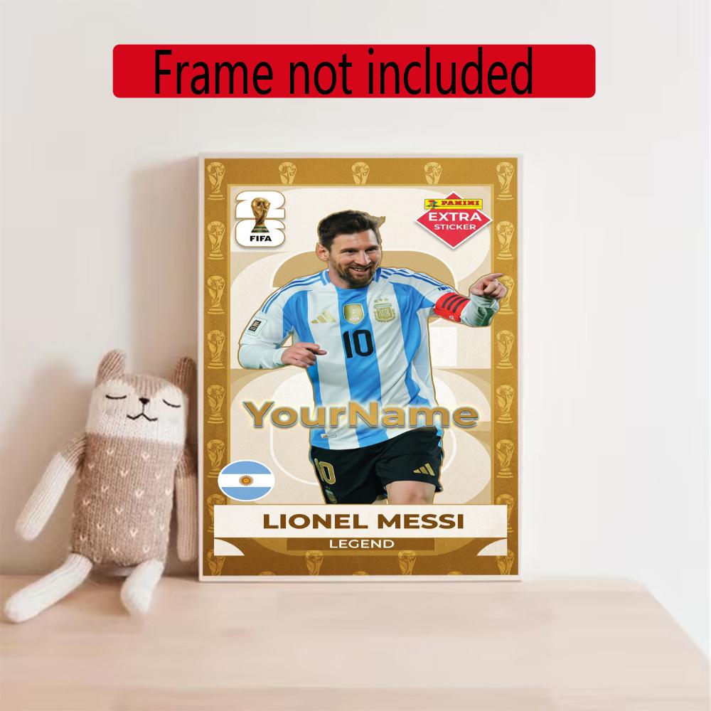 Messi Customize Your Name Diamond Painting Round Diamond Diy Frameless Holiday Artwork Suitable For Home Office Wall Decoration