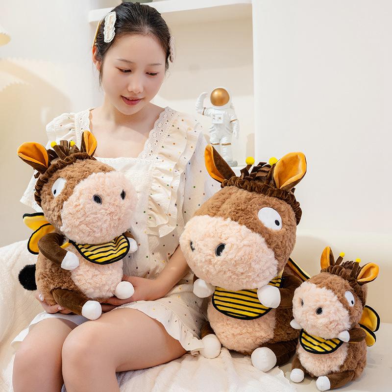 Cute Cute Little Donkey Doll Plush Toy Bee Donkey Doll Children Soothing Rag Doll Birthday Gift
