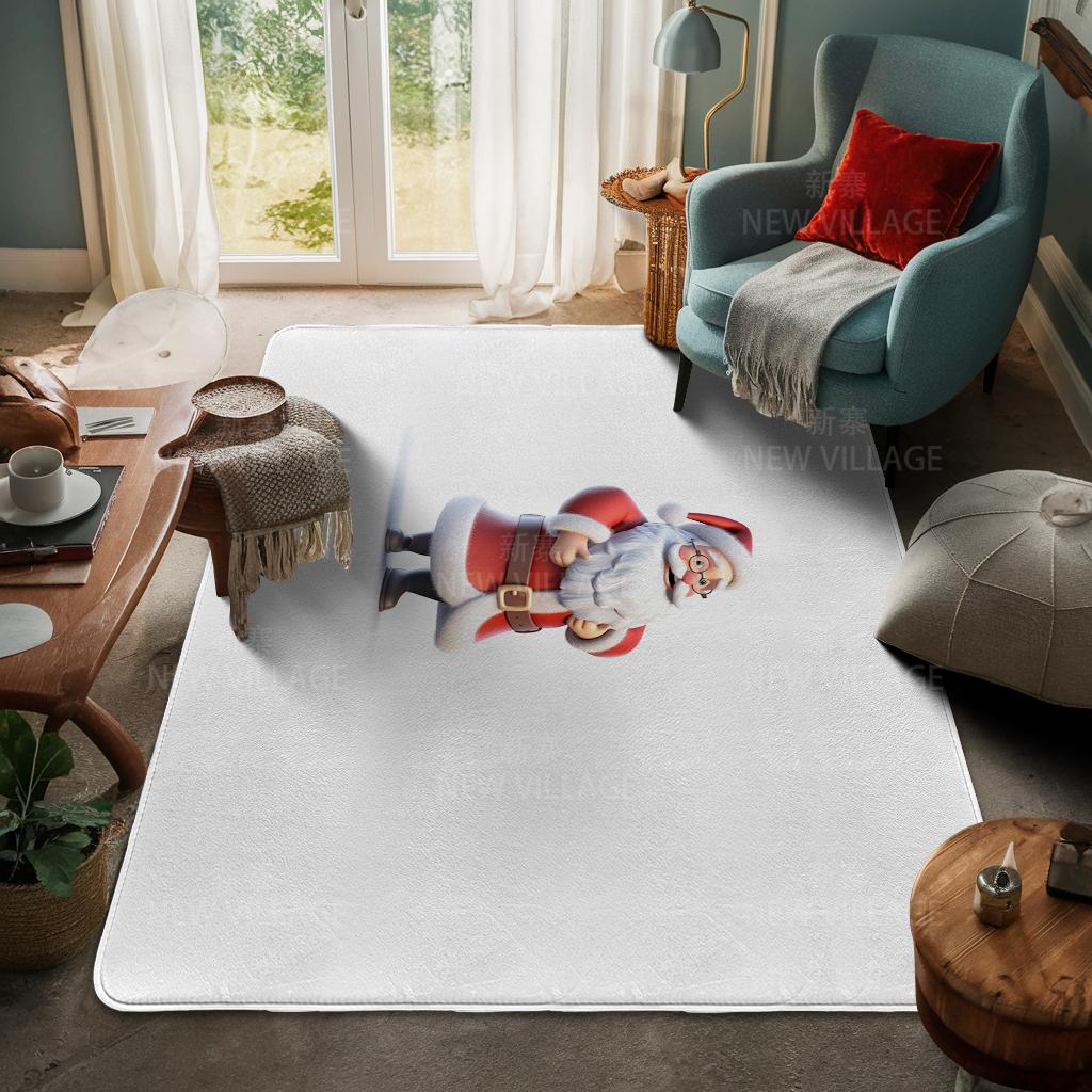 House Entrance Carpet Home Door Mat Living Room Bath Foot Bathroom Non-slip Water Absorption Rugs Bath Merry Christmas Winter