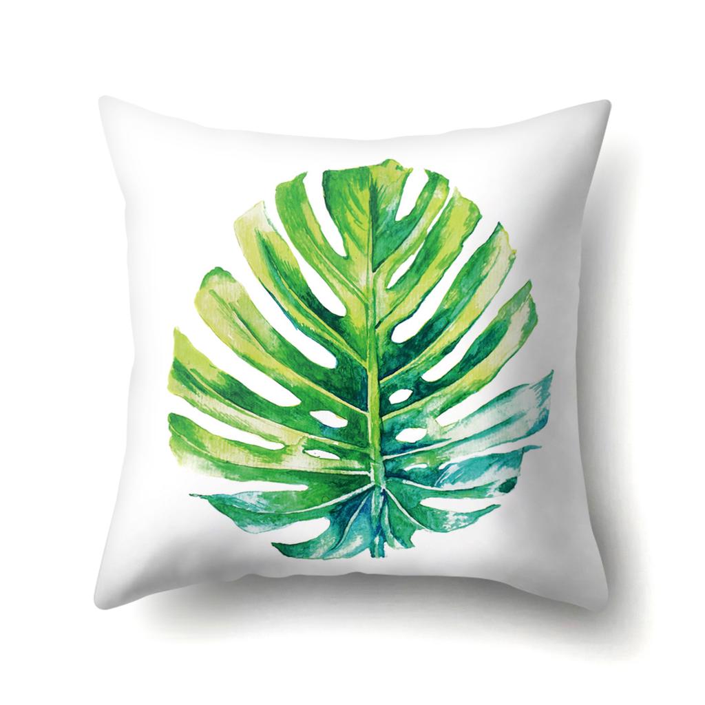 New Small and Fresh Green Leaves Polyester Pillow Case