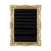 Fashionable Velvety Covered Ring Earring Display Stand In Vintage Frame Style For Elegant Jewelry Organization