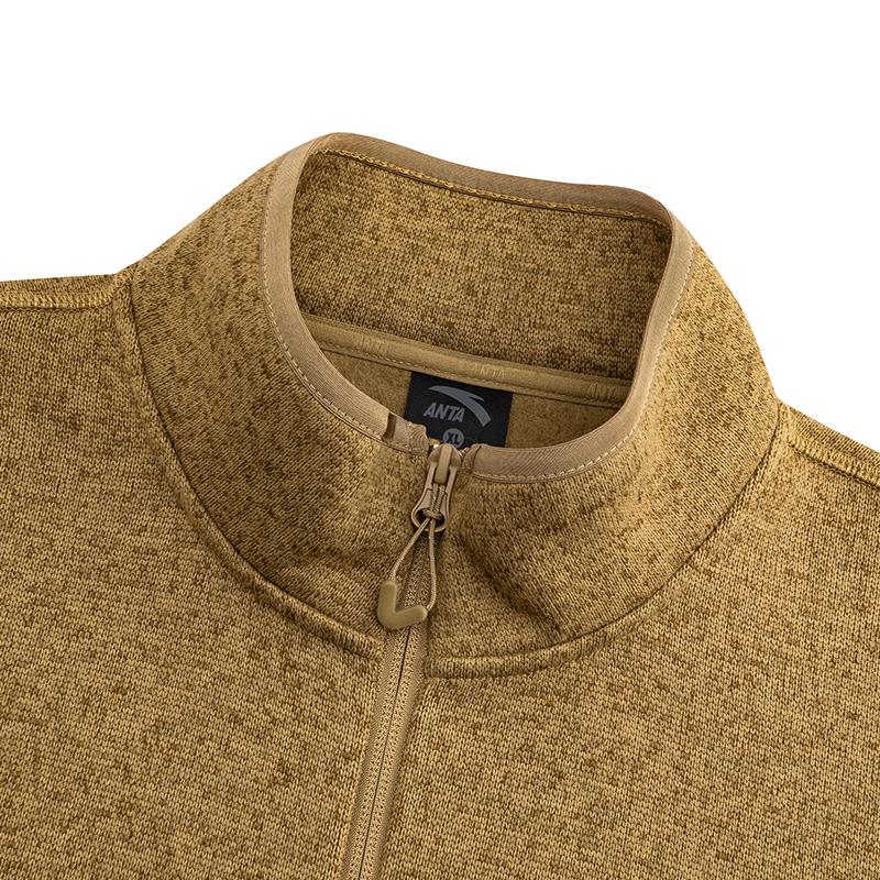 Anta Outdoor Series Solid Color Minimalist Stand Collar Zipper Jacket Men Jackets 952546701-3