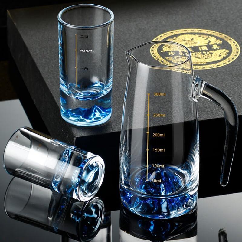 Naijiang Ice Mountain Crystal Glass Liquor Set