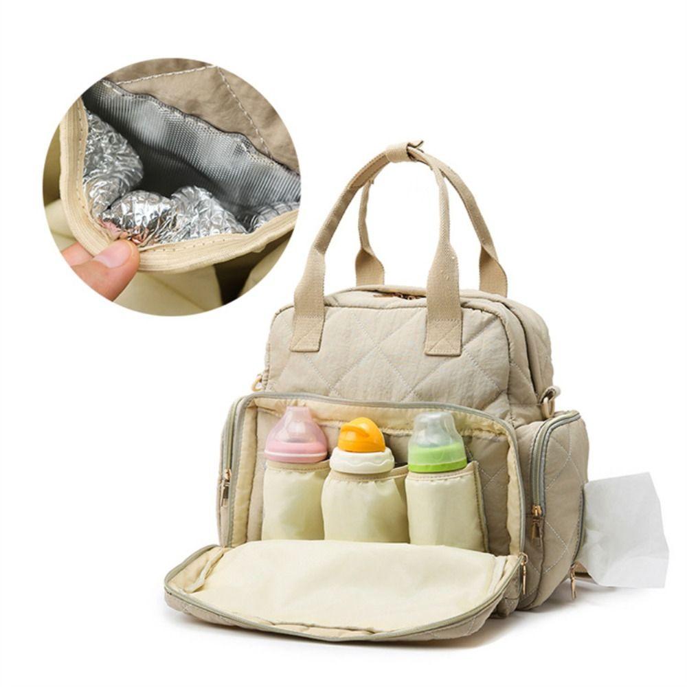 Spritzwassergeschützte Wickeltasche Mehrfache Fächer Reise Rucksack Neue Mama Tasche Damen