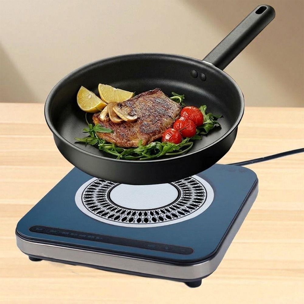 Black Induction Hob Protector Mat Silicone Anti Slip Induction Cooker Pad Oil Prevention High Temperature Resistance