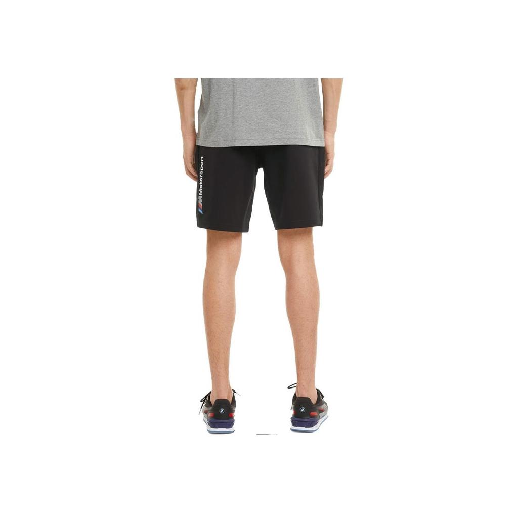 Puma BMW M Motorsport Sweat Shorts With Logo Men Bottoms Black 599523-01
