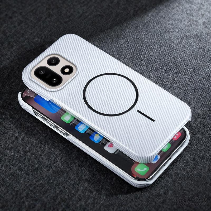 OnePlus 15T/ACE6 Magnetic Carbon Fiber Texture Phone Case with 1+Turbo6 Bracket