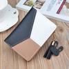 Color Block Damen Geldbörse Schlanker Kartenhalter Geldbörse Bifold Mini Geldbörse mit Ausweisfenster Reißverschluss Münzfach für Reisen Arbeit Tägliche Nutzung