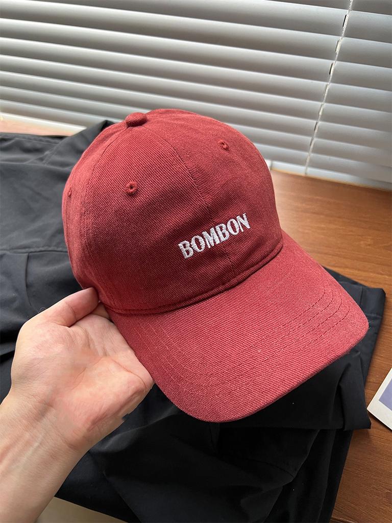 Baseballkappe im koreanischen Stil mit vielseitiger Buchstabenstickerei für Herren, zum Reisen auf der Straße, zur Gesichtsformmodifikation, Sonnenschutz, um ein kleines Gesicht zu zeigen