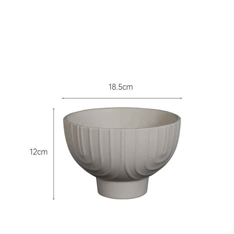 Minimalist Round Fruits Bowl Storage Tray Breakfast Dinner Plates Hotel Restaurant Fruit Plate Home Kitchen Dessert Cutlery