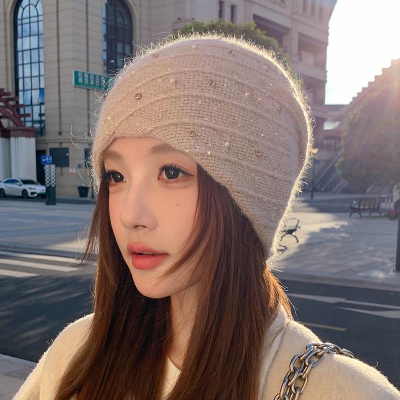 Herbst und Winter Neuer Hut Damen Street Casual Hut Thermischer Ohrenschutz Stapelhut Wintermützen für Damen, Mützen für Damen, Hüte für Damen Winter