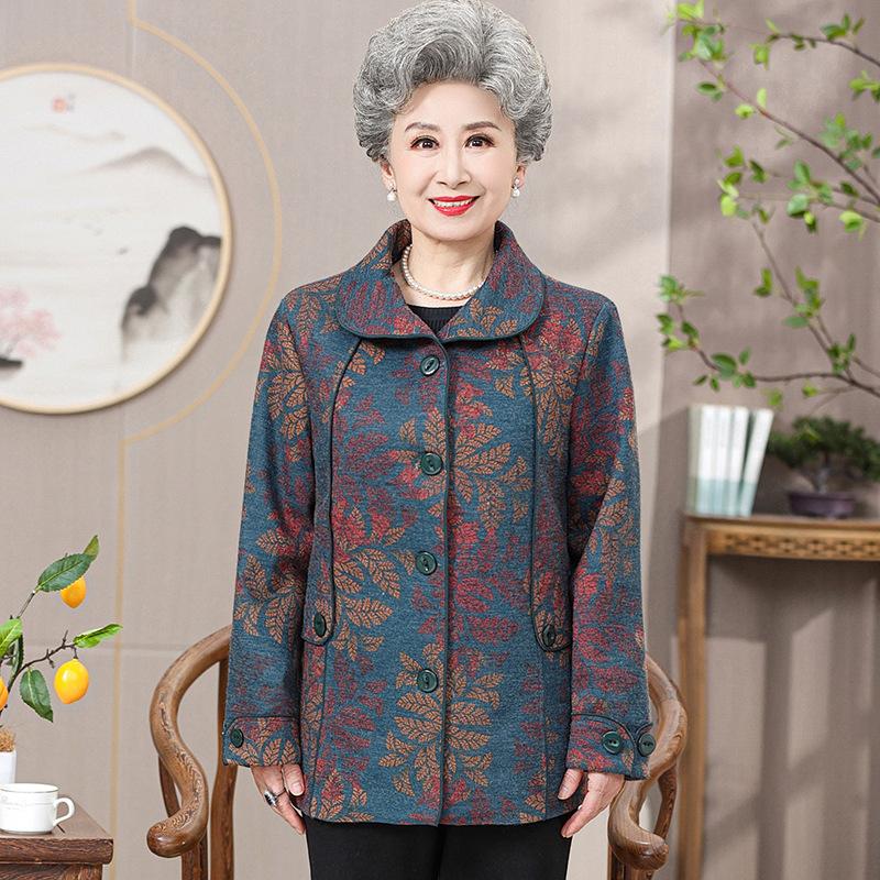 

Wife autumn coat old woolen top 0 woolen old clothes 5XL (145-80kg recommended) синій