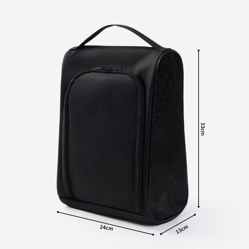 1 Stück Schwarze Oxford-Stoff Reise Schuhaufbewahrungstasche, Basketball- und Fußballschuhtasche, Tragbare Geschäftsreise Hausschuhtasche