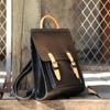 Johnature Vintage Backpack Unisex Handmade High Quality Women Bag Natural Real Cowhide Backpacks Solid Color Schoolbag