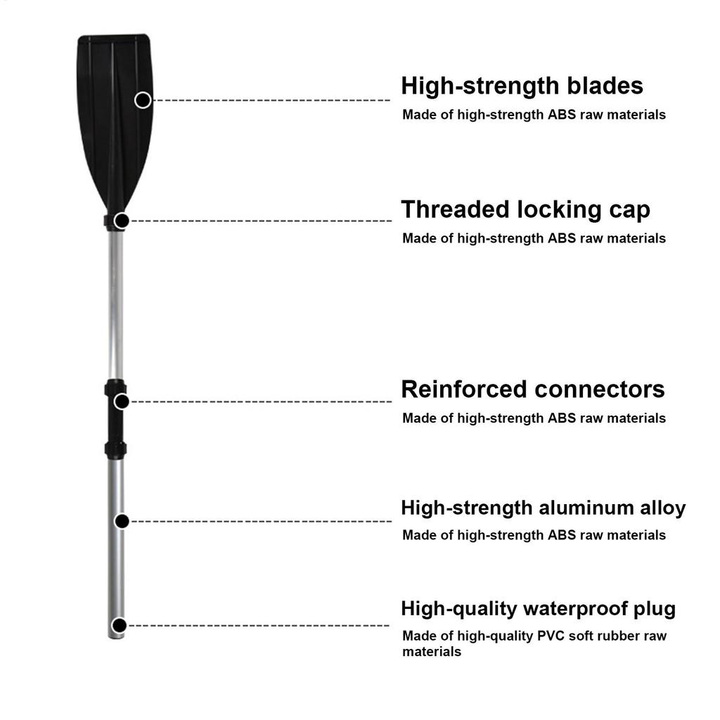 2PCS Heavy Duty Paddles Kayak for Inflatable Kayaks Aluminium Alloy  Lightweight Boat Paddles for Adults