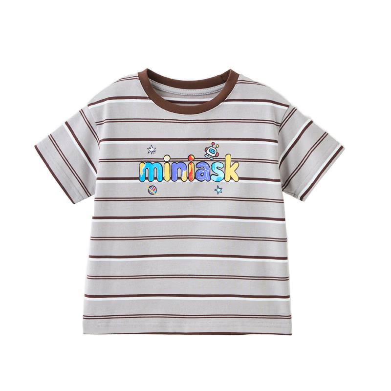 

ASK JUNIOR Boys Plaid Color-block Short Sleeve T-shirt 110