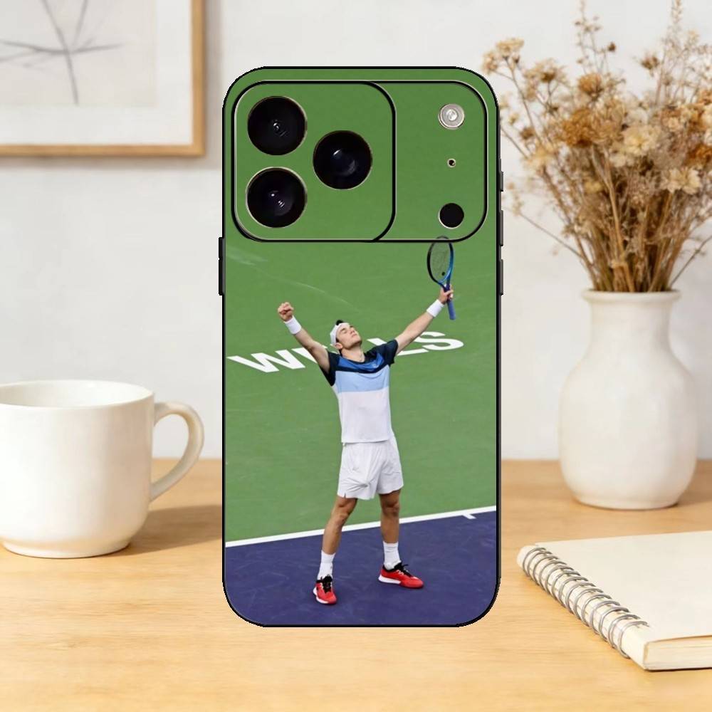 Tennis Jack D-Draper Phone Case Silicone black Soft For IPhone 17,16,15,14,13,12,11,SE,Plus Pro Max