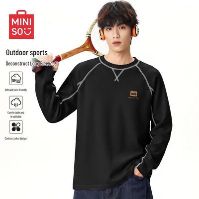 Herren Freizeit Langarm Performance T-Shirt