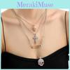 Halloween Cross Skull Pendant Necklace With Alloy And Water Wave Chain Women For