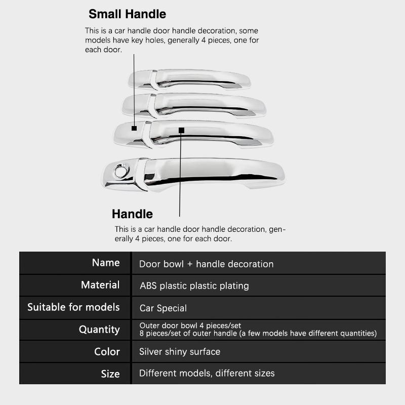 Chrome Outer Door Handle Cover for Ford Explorer U502 2011 2012 2013 2014 2015 2016 2017 2018 Car Protective Accessories