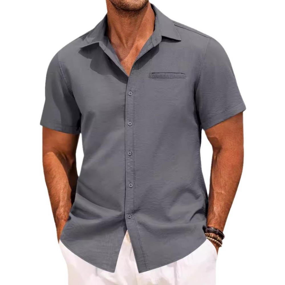 Yazlık Erkek Günlük Kısa Kollu Polo Tişörtler Yazlık Moda Yakalı Gömlekler