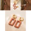 Chic Resin Square Earrings For Women 2023 Trendy Geometric Style