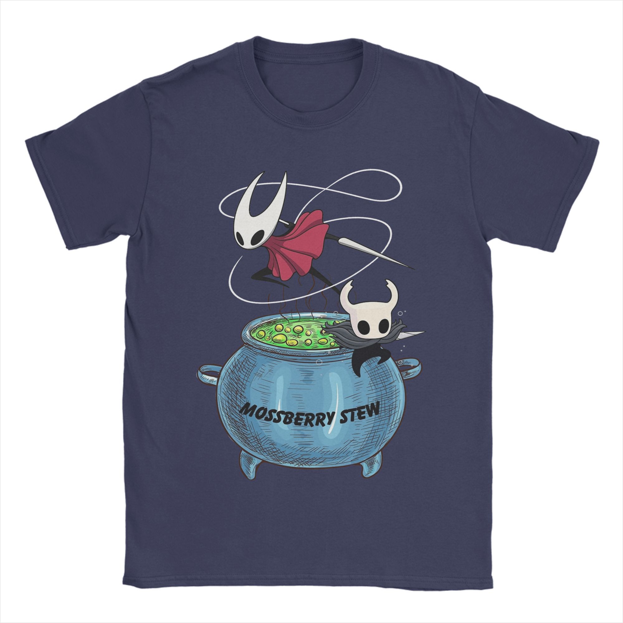 

Hollow Knight Silksong Mossberry Stew Men T Shirt Vintage Tee Shirt Short Sleeve O Neck T-Shirts 100% Cotton Summer Tops XL