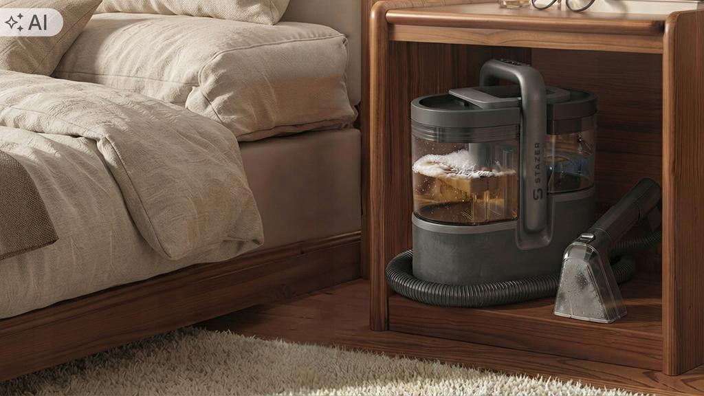 Wet and Dry Carpet and Upholstery Vacuum Cleaner with Steam Cleaning