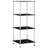 Day and Night - Day and Night Shelf 4 Levels Black Tempered Glass 40x40x100 Cm