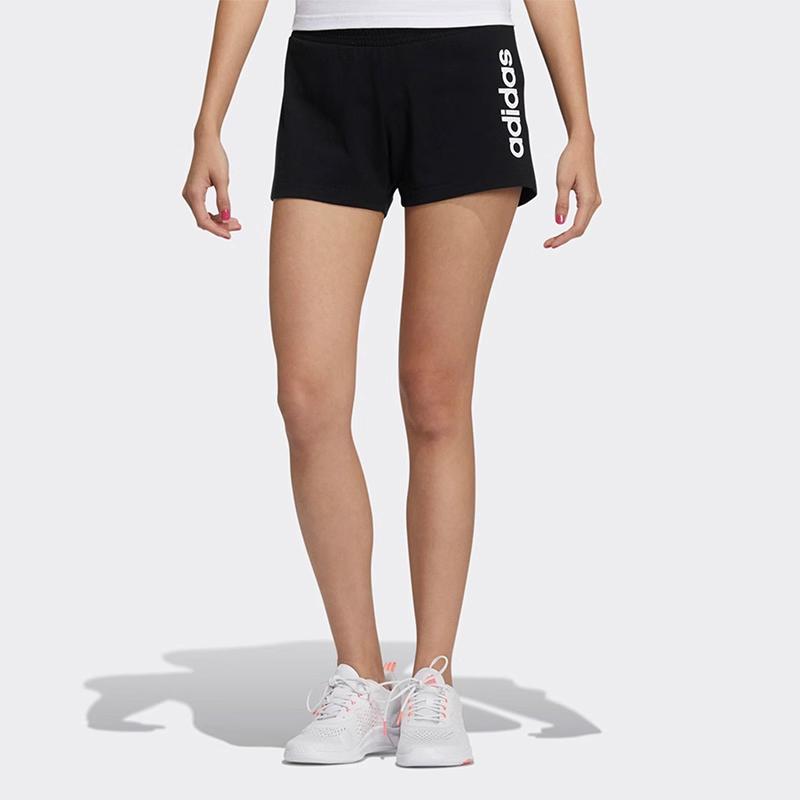 Adidas Neo Letter Logo Printed Sports Casual Shorts Women Shorts Black GP5566