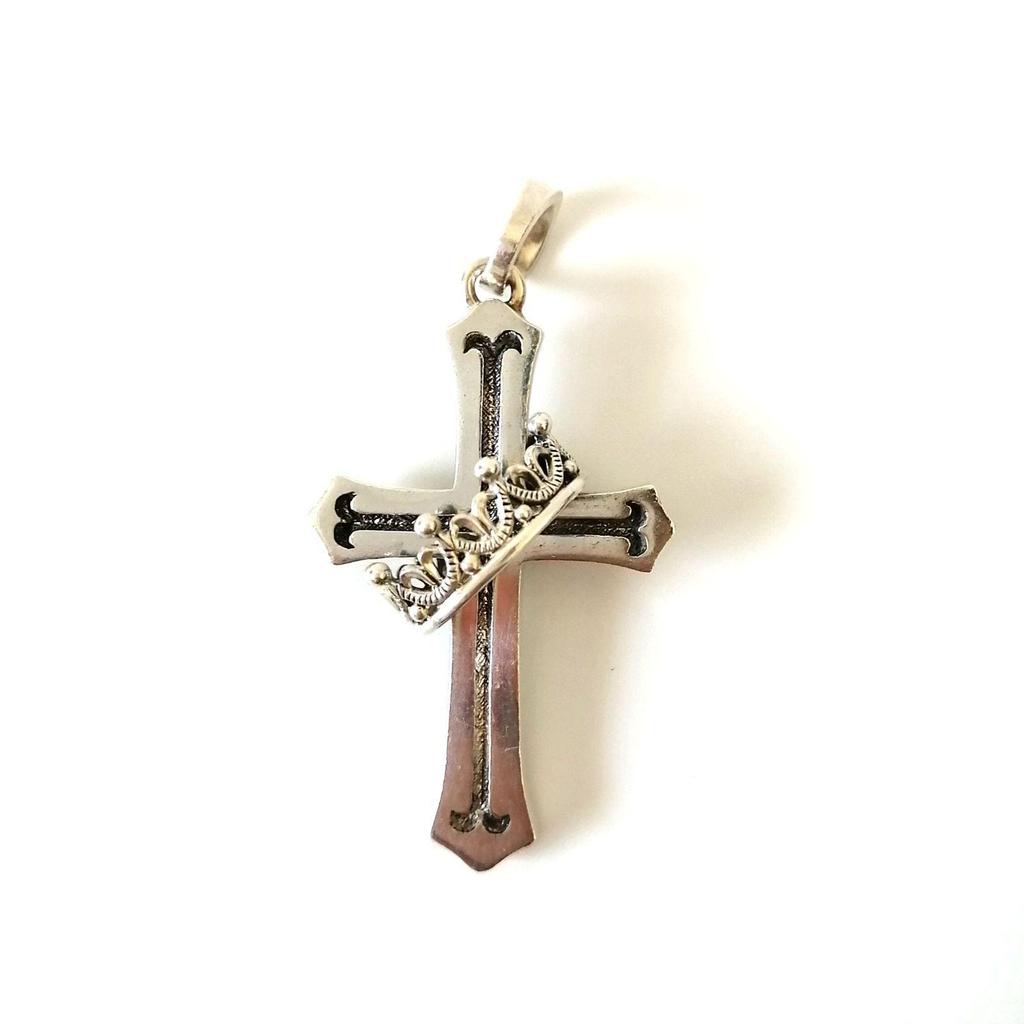 Used JUSTIN DAVIS Justin Davis Pendant Top Crown Cross Silver 420