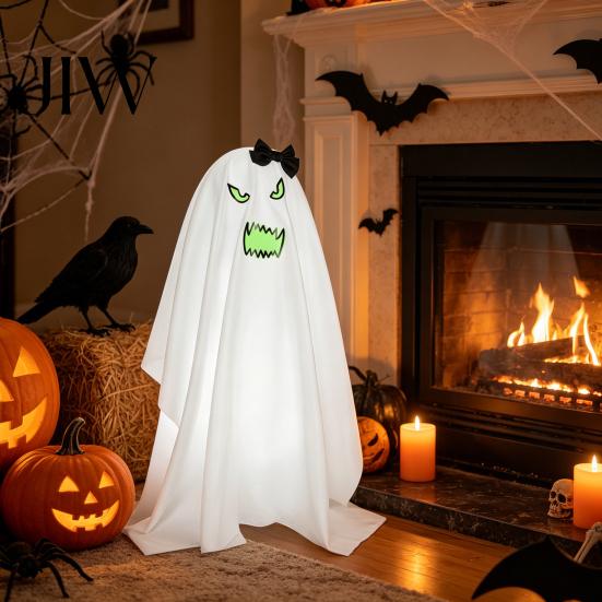 Halloween Ghost Decorations Decoration, Spooky Outdoor Standing with Glow in Night Glowing Porch Decor The Dark Expressions for Yard Lawn