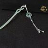 Vintage Tassel Hair Stick Jade Fringe Hairpin Chopstick For Women Chinese Hanfu Hair Accessories Retro Custome Hair Bun Jewelry