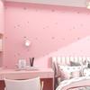 Pink Children's Room Self-adhesive Wallpaper Princess Room Bedroom Star Pattern Background Wall PVC Sticker Wallpaper