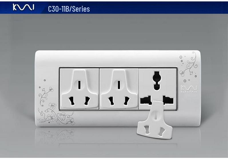 Decorative Wall Socket & Switch Module - Five-Hole Household Power Panel