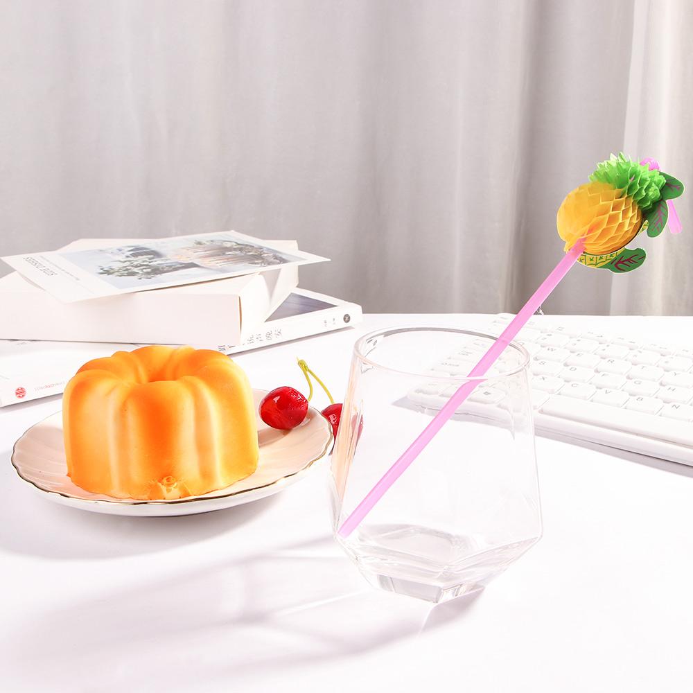 Straw Plastic for Fashion Party Pool Paper Decoration Assorted Cocktail Fruit Straws Drinking