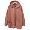 Dongdaemun Stylish Terry Hooded Sweatshirt with Double Pockets - Loose-Fit Casual for Plus Sizes Women.