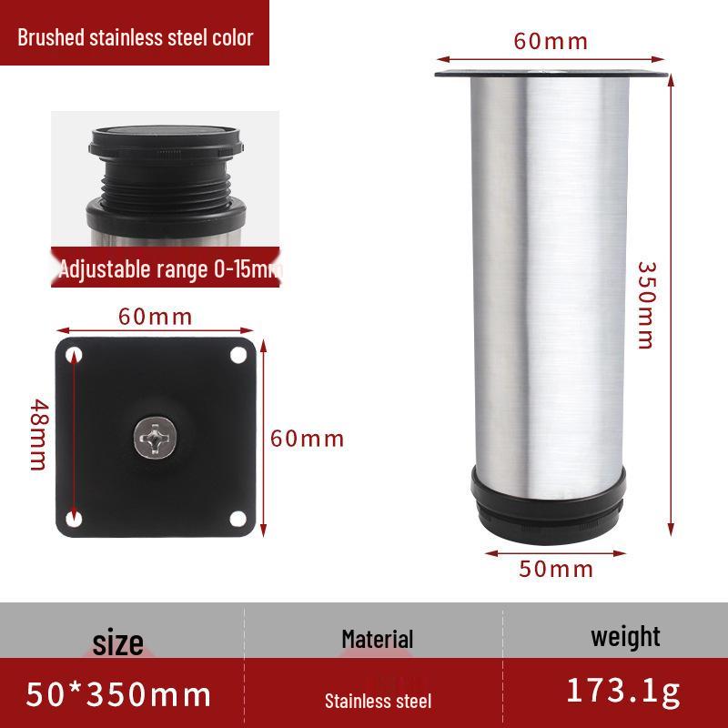 Adjustable Stainless Steel Table & Sofa Legs - Minimalist Furniture Support