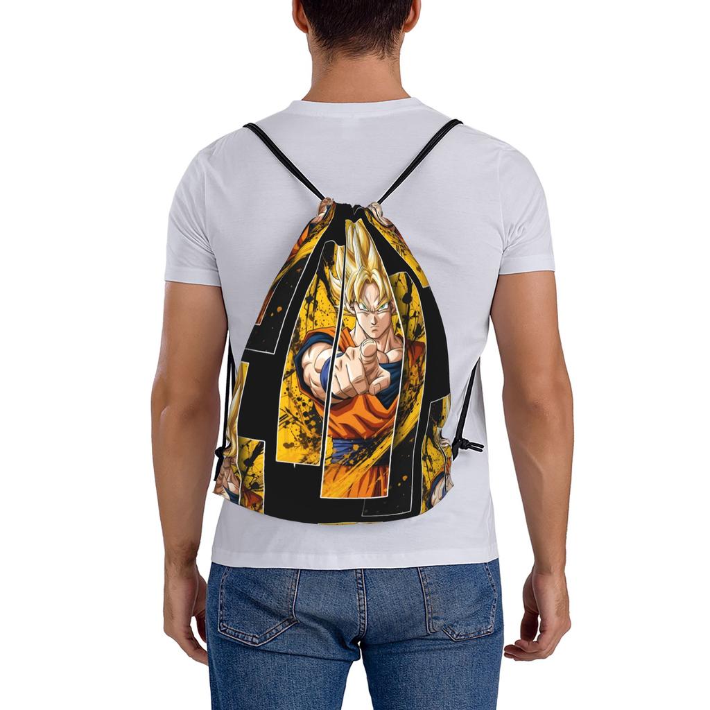 Custom DBZ Dragons Goku Ball Drawstring Bag Men Women Lightweight Warrior Sports Gym Storage Backpack