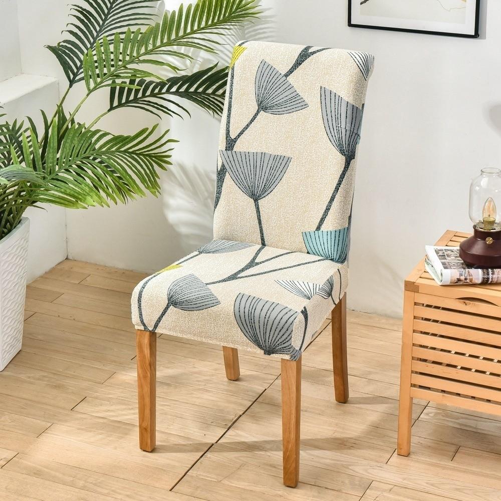Printed Chair Slipcover Removable Stretch Seat Cover Retro Chair Cover  Restaurant Use
