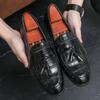Slip On Fashion Male Flat New Casual Leather Men Loafers Breathable Business Leather Mens Casual Shoes Elegantes Tassel Slip-On