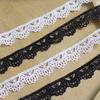Polyester Water-Soluble Embroidery Lace Trim - 1.5" Wide for DIY Clothing, Cuffs, Collars, Decorative Textile Accessory