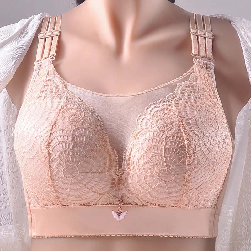 

Нижнее белье большого размера без стального кольца, тонкая губка и пара грудных тонов, целый бюстгальтер с поддержкой полной чашки, не обвисающий, для бюстгальтера, 5 пряжок 55/120 мандарин желтый