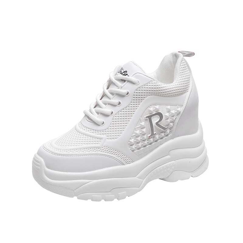 Factory dad shoes women's shoes 2025 new summer mesh breathable sports shoes college style casual white shoes