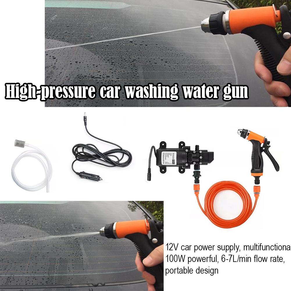 12V High-pressure Water Gun Electric Portable Electric Car Washing Pump With 6M Hose For RV Marine Cleaning tools Z4E4