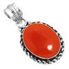 925 Sterling Silver Pendant Women Gemstone Handmade Jewelry Wedding Gift Amber Amethyst Black Onyx Carnelian Garnet Quartz Green Onyx Gold Stone