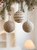 2025 Wool Christmas Ornament 8cm - Holiday Tree Decoration Ball