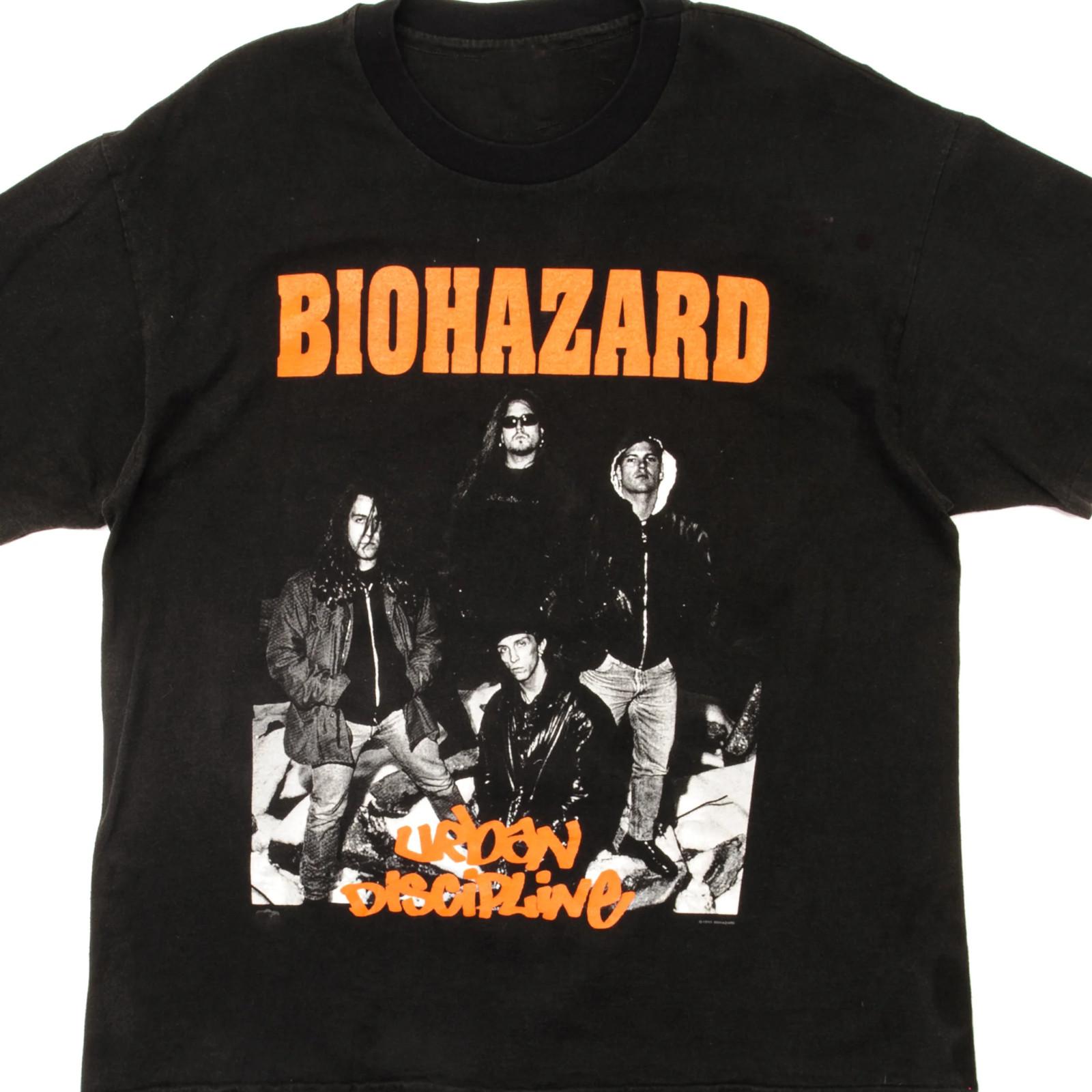 Vtg Biohazard Band Concert Tour Heavy Cotton Black All Size Unisex Shirt CM033 XXL