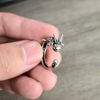 Anillo de pez bebé lindo más vendido para mujer con estilo retro y apertura ajustable