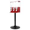 Candy Vending Machine with Stand Anti Theft Keys Triple Individual Candy Boxes Coin Operated